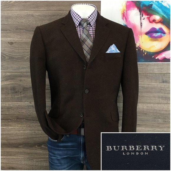Burberry Other - Burberry Mens Tweed Blazer Sport Coat Jacket Wool